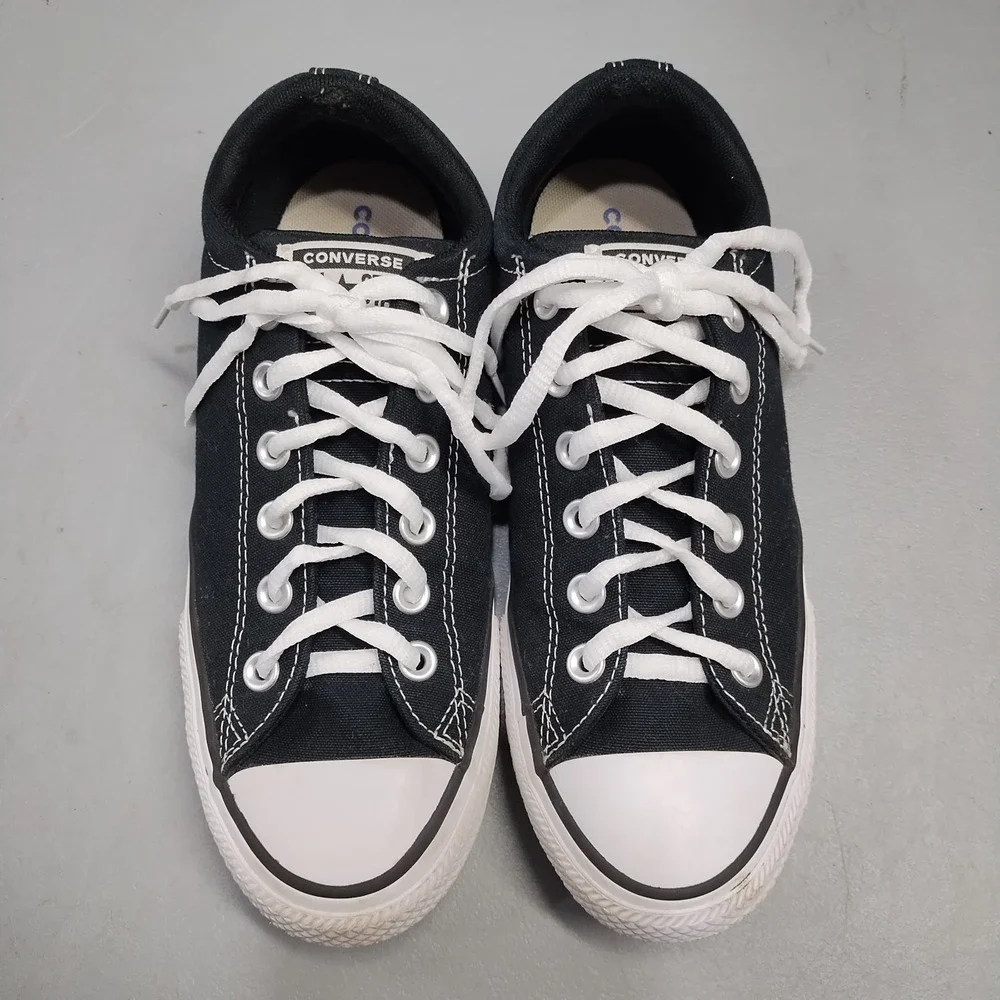 Converse Chuck Taylor All Star Street Slip Sneakers Kids 5.5 Black White A01693F